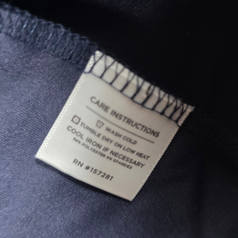 NWOT Mizzen+Main Men Navy Blue Quarter-Zip Performance Pullover Size M Trim Fit - Picture 5 of 9